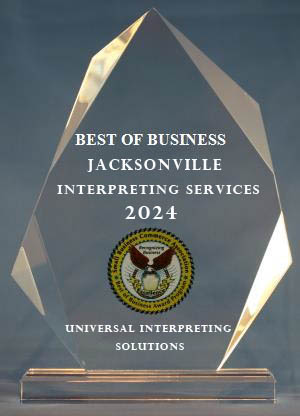 Best of Business Jacksonville – Interpreting Services 2024 Crystal Award